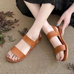Shoes 2024 Buckle Sandals Women Summer Women's Strap Casual Round Toe Ladies Shoe Flat Sandal Zapatos Mujer 984 69 's