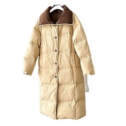 long hot Down jacket women's models 2023 new loose casual medium-length white duck parka canadian gooose coatE3V3 33DMV