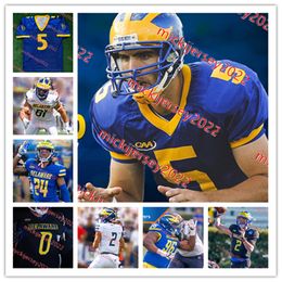 Joe Flacco JoJo Bermudez Delaware Football Jersey Custom Stitched Kyron Cumby AKhoury Lyde Joshua Youngblood Keyshawn Hunter Delaware Fightin Blue Hens Jerseys