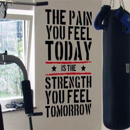 The Pain you Feel Today Home Gym Motivational Wall Decal Quote Fitness Strength Workout Wall Stickers Wall Art For Kids Rooms L284I