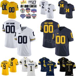 Stitch Football College Michigan Wolverines 23 Michael Barrett Jerseys 18 Colston Loveland 25 Junior Colson 14 Roman Wilson 9 JJ McCarthy 2 Blake Corum University