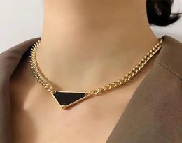 European and American inverted triangle letter pendant necklace men women trendy personality clavicle chain high quality fast deli6079280