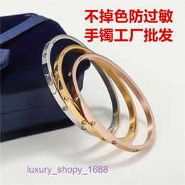 Fashion Bracelet Car tiress Ladies Rose Gold Silver Lady Bangle Titanium steel bracelet fashionable and trendy stainless Jewellery factory me With Original Box