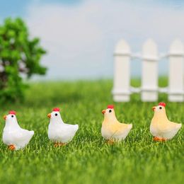 Garden Decorations 12 Pcs Decor Micro Landscape Decoration Poultry Ornament Mini Stump Model Miniatures Figurines Animal Resin