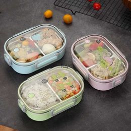 Bento Boxes Microwave Lunch Box With Compartments Tableware Portable Food Storage Container 304 Stainless Steel Kids Picnic Bento Box YQ240105