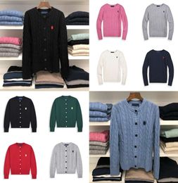 Woman Round neck and V-neck Sweater Designer Luxury Ralphs Polos Classic Coat Fashion RL Small Horse Logo Embroidery Knitwear Laurens Button Knitting A36576