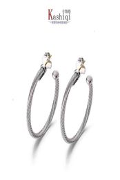 Earring Dy Twisted Thread Earrings Women Fashion Versatile White Gold and Sier Plated Needle Twist Popular Accessories Hot Selling1950772