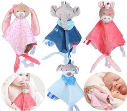 Baby Plush Stuffed Cartoon Bear Bunny Soothe Appease Doll For Newborn Soft Comforting Towel Sleeping Toy Gift Factory 10 Pcs 3110481