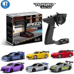 Turbo Racing 1 76 C72 C73 C71 C74 Sports RC Car Vehicle Creative Mini Full Proportional RTR Kit Toys 240105