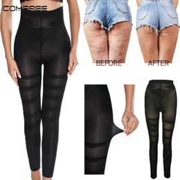 High Waist Shapewear Anti Cellulite Compression Leggings Leg Slimming Body Shaper Tummy Control Tights Panties Thigh Slimmer 240104