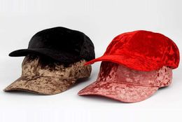 Korean version of simple pure color gold velvet Baseball Cap versatile street Hats hip hop Cap Man and Women039s Cap 2105314804963