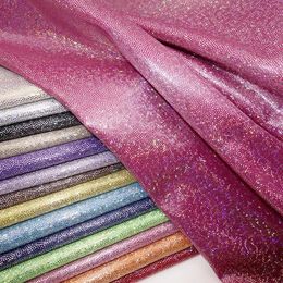 150cm Wide Glitter Laser Polyester Fabric Iridescent Holographic Wedding Party Background Doll Clothing Decor Material DIY 240104