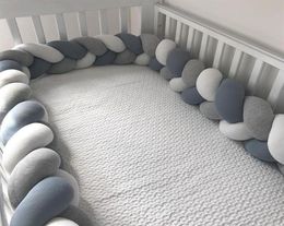 3M Baby Bed Bumper Protector Infant Cradle Pillow Cushion Braid Knot Bumper Crib Bumper Tour De Lit Bebe Tresse Room Decor253k2129343