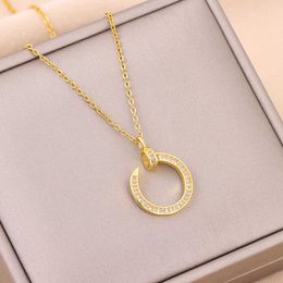 Designer Screw Pendant Necklace Love Series Fashion Luxury Jewelrys Carer Original Trendy 18K Gold Diamond for Women Men Necklace Silver Jewelry Necklaces TDM3