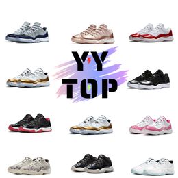 Simple Top Quality 11 Jubilee Men Basketball Shoes Black White Red Cool Grey Sneakers Bred Sport Blue Space Jam Gym With Real Carbon Fiber Footwear