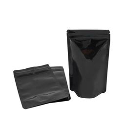 85*13cm Black Stand Up Bags Aluminum Foil Package Bag 100pcs/lot Zip Lock Food Bean Coffee Packing Mylar Pouch Zipper Bags Vuhxt