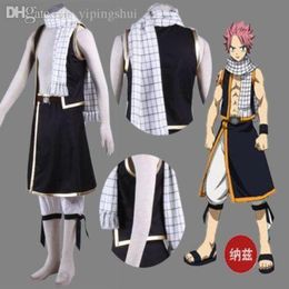 WholeFairy Tail Natsu Long Scarf Dragneel Anime Cosplay Costume White2726988