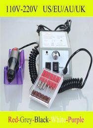 Whole 220VEU 110VUS Electric Manicure Drills Accessories Pedicure Tools Files Nail Tools Polisher Grinding Glazing Machine2681967