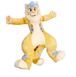 2024 Long Fur Wolf Dog Fursuit Furry Mascot Costume Halloween Christmas Birthday Party Fancy Dress Event mascot