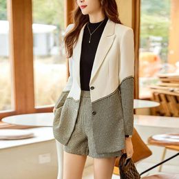 Women's Two Piece Pants High Quality Fabric Spring Summer Women Business Work Wear Suits Ladies Office Professional Pantsuits Blazer