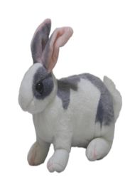 Dorimytrader lovely Mini realistic animal pet rabbit plush toy stuffed bunny doll pillow children play doll decoration 29cm x 17cm9464652