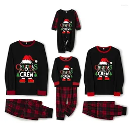 Women's Sleepwear 2024 Family Matching Outfits Red Christmas Pajamas Sets Father Mother Daughter And Son Pyjamas Aldult Kids Xmas Clothing