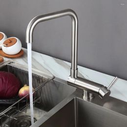 Kitchen Faucets Faucet Flexible And Cold Water Taps Single Level Stainless Steel Sink