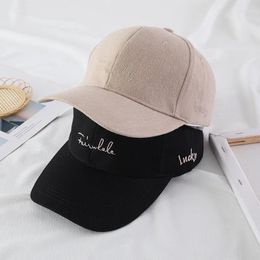 Ball Caps 2024 Summer Korean Street Trendy Hat Letter Embroidery Couple Baseball Cap Peaked Factory Wholesale