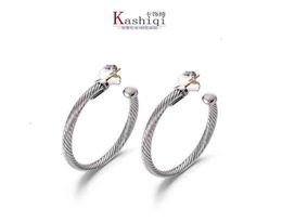 Earring Dy Twisted Thread Earrings Women Fashion Versatile White Gold and Sier Plated Needle Twist Popular Accessories Hot Selling5308482