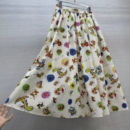 2024 Summer Animal Camera Print Short Women's Skirts Milan Runway Plus Size Skirts Girls 10521
