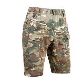 Summer Shorts Men Urban Military Tactical Camouflage Outdoor Waterproof Wear Resistant Cargo Shorts Quick Dry Multi pocket Plus Size Hiking Thin Pants