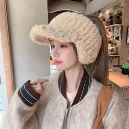 Ball Caps Baseball Cap For Women 2024 Autumn Winter Warm Thick Big Earflaps Hat Korean Hats Gorras Hombre