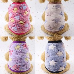 Dog Apparel Winter Fleece Vest Warm Pet Clothes For Small Cartoon T-shirt Soft Puppy Dogs Clothing Shirt Chihuahua 30