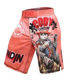 Men039s Boxing Pants Printing MMA Shorts kickboxing Fight Grappling short panda Muay Thai boxing shorts sanda Kickboxing Shorts6561593