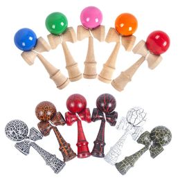 Wooden Kendama Ball Japanese sword jade ball Traditional Game Balance Skill Children adult puzzle Toys hand eye coordination 240105