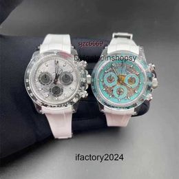 Roles Watch Automatic Movement Clean Factory Diameter 40mm with 4130 Integrated Timing Sapphire Crystal Case Real Meteorite Disc Face Rubber Strap D09YX8AS