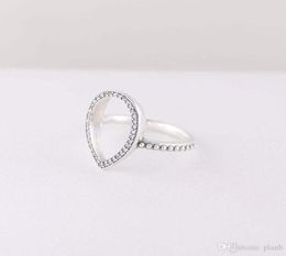 925 Sterling Silver Tear drop Wedding RING Original Box sets for CZ Diamond Hollow Teardrop Rings for Women Gift Jewelry8237709