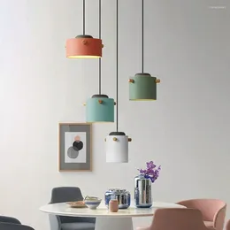 Pendant Lamps Modern LED Lights Nordic Colourful Chnadelier Living Room Dinning Luminarias Decorativas E27 Bulb Fixture Torch