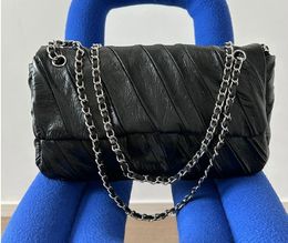 Crossbody Bag Women Designer Bag Purse Small Square Wallet Fashion Lady Handbag Pleated Classic Metal Letter