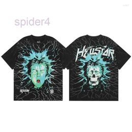 Men's t Shirts Hellstar Shirt Electric Kid Short Sleeve Tee Washed Do Old Black Hell Star Tshirt Men Women Clothing NP0V