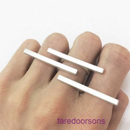 Top Quality Tifannissm Rings For women online store Three layer index finger ring women's fashion silver pull screen red Have Original Box