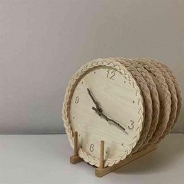 11 Inches Silent Non-Ticking Quartz Wall 3D Wood Kitchen Clock for Home Office Classroom School Living Room Decor Retailsa279h