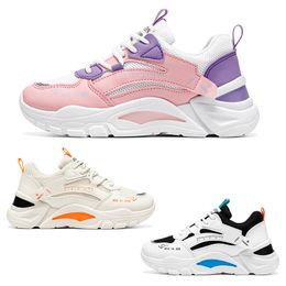 Running Shoes Men Women Breathable Lace-Up White Cream-Colored Pink Mens Womens Trainers Sport Sneakers