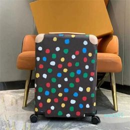 Painted Dots print suitcases designer brand cabin size trolley rolling luggage air boarding travel luggages duffel bags purse