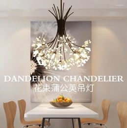 Pendant Lamps Lighting Dining Room Geometric Light Round Iron Chandelier Led Design Lamp Birds Lustre Suspension Kitchen