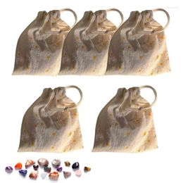 Storage Bags Drawstring Party Favors 5 Pieces Sacks 14x16cm/5.51x6.30inch For Tarots Cards Dices