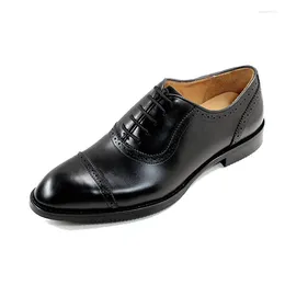Dress Shoes Brogues Italy Style Brown Black Plus Size British Men Business 43 44 Genuine Leather Oxford Office W-31