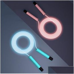 Jump Ropes Glowing Led Skip Rope For Kids Adt Fitness Adjustable Portable Training Sports Equipment Outdoor 230625 Drop Delivery Out Dhrif