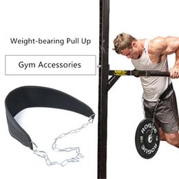 Belt Load Pullup Pull Up Waistband with Iron Chain Weight Bearing Exercise Gym Equipment Strength Training Pulling Up Waist Belt Gym