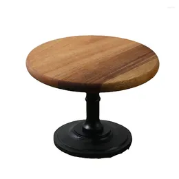 Plates Wooden Dessert High-Footed Tray Hand Sanding Afternoon Tea Display Stand Household Cake Pedestal